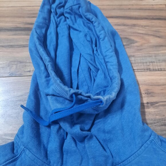 Nike Sportswear Women’s Blue Funnel Neck Hoodie Size Medium Pullover Sweatshirt - Picture 2 of 3